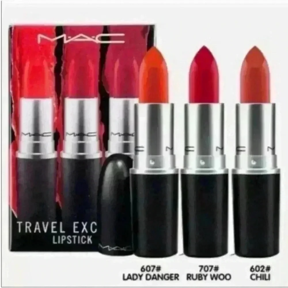 MAC Travel Exclusive Lipstick x3 Reds - NWT